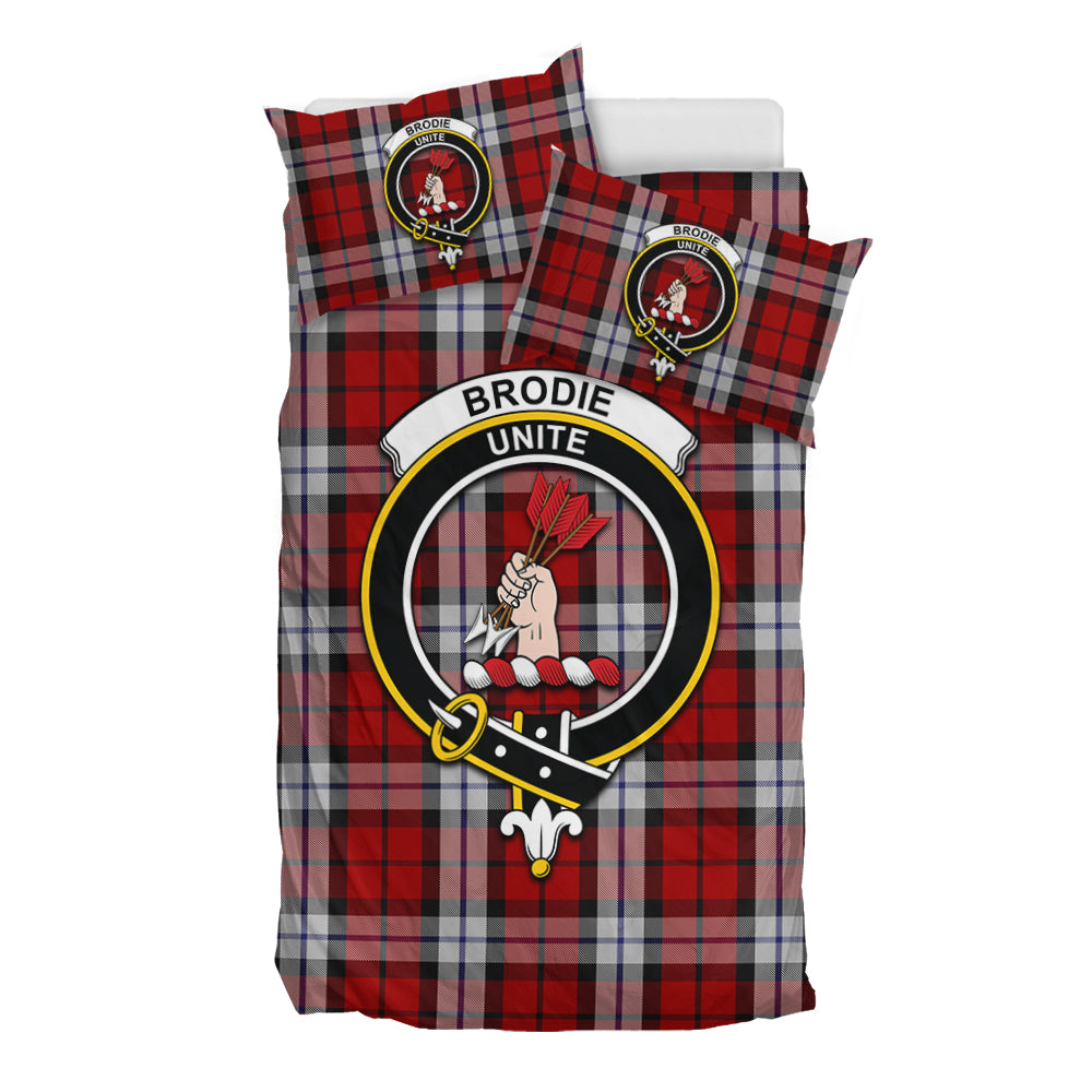 Brodie Dress Tartan Bedding Set with Family Crest - Tartan Vibes Clothing