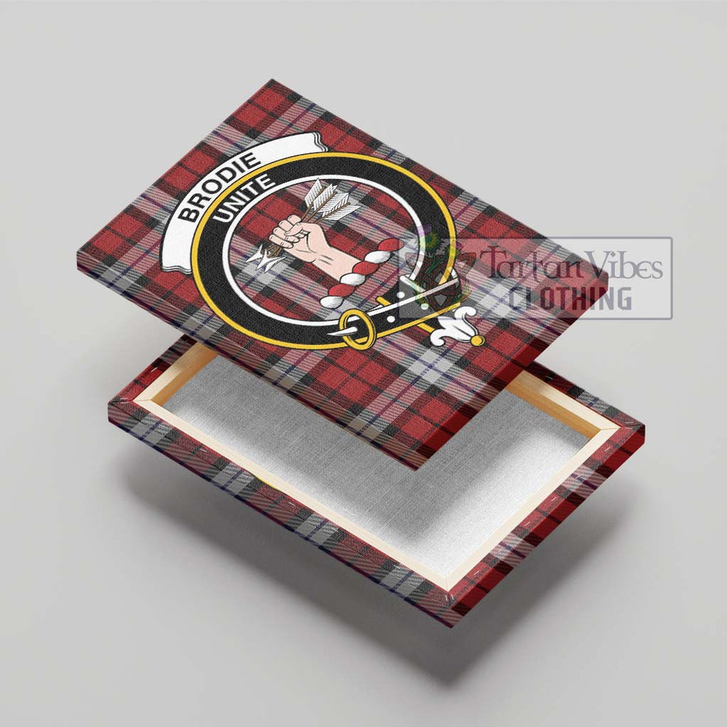 Brodie Dress Tartan Canvas Print Wall Art with Family Crest - Tartan Vibes Clothing