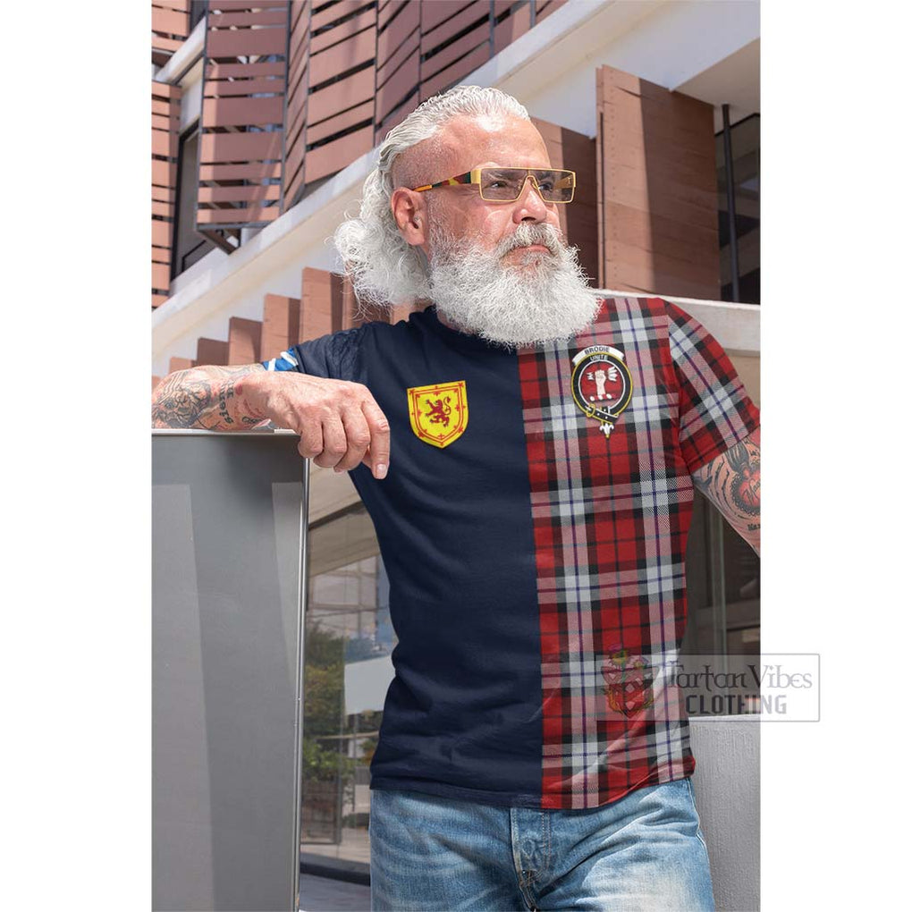 Tartan Vibes Clothing Brodie Dress Tartan Cotton T-shirt with Scottish Lion Royal Arm Half Style