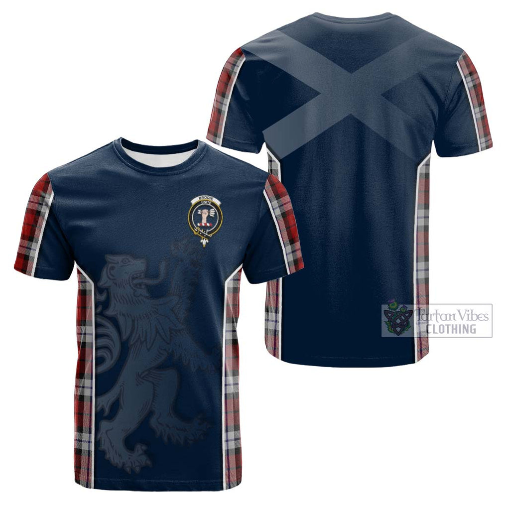 Tartan Vibes Clothing Brodie Dress Tartan Cotton T-shirt with Family Crest and Lion Rampant Vibes Sport Style