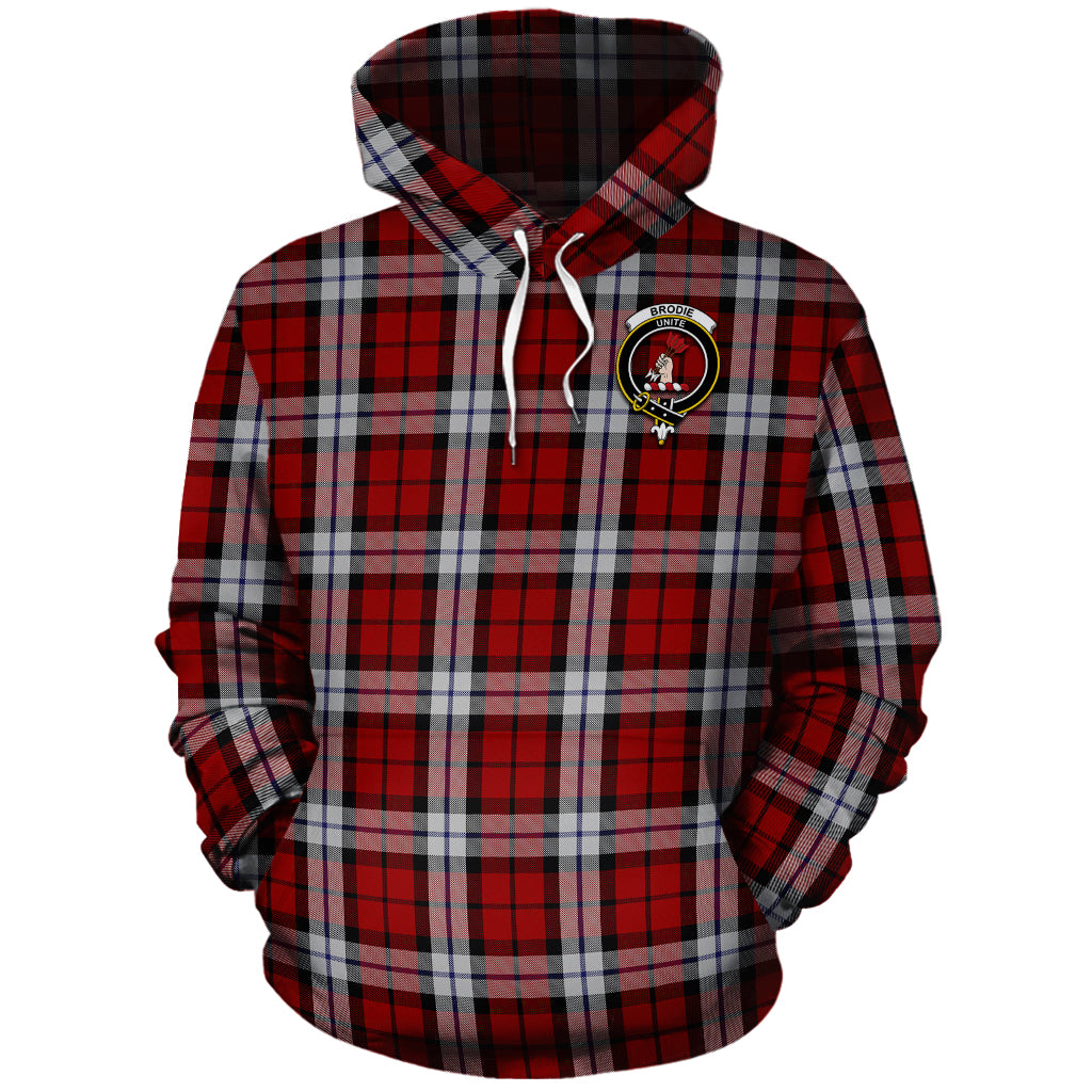 Brodie Dress Tartan Hoodie with Family Crest - Tartanvibesclothing