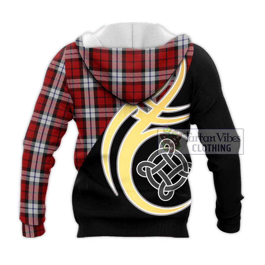 Brodie Dress Tartan Knitted Hoodie with Family Crest and Celtic Symbol Style - Tartan Vibes Clothing