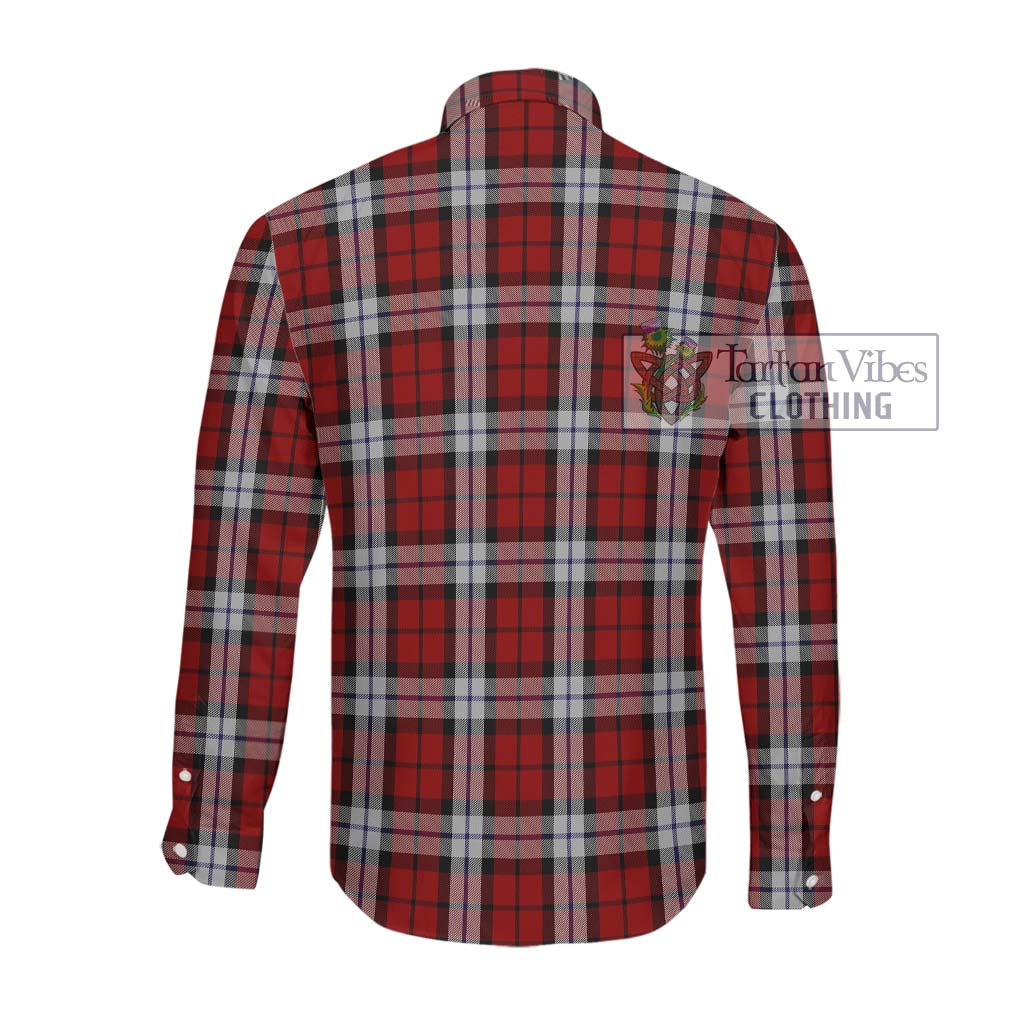 Tartan Vibes Clothing Brodie Dress Tartan Long Sleeve Button Shirt with Family Crest DNA In Me Style