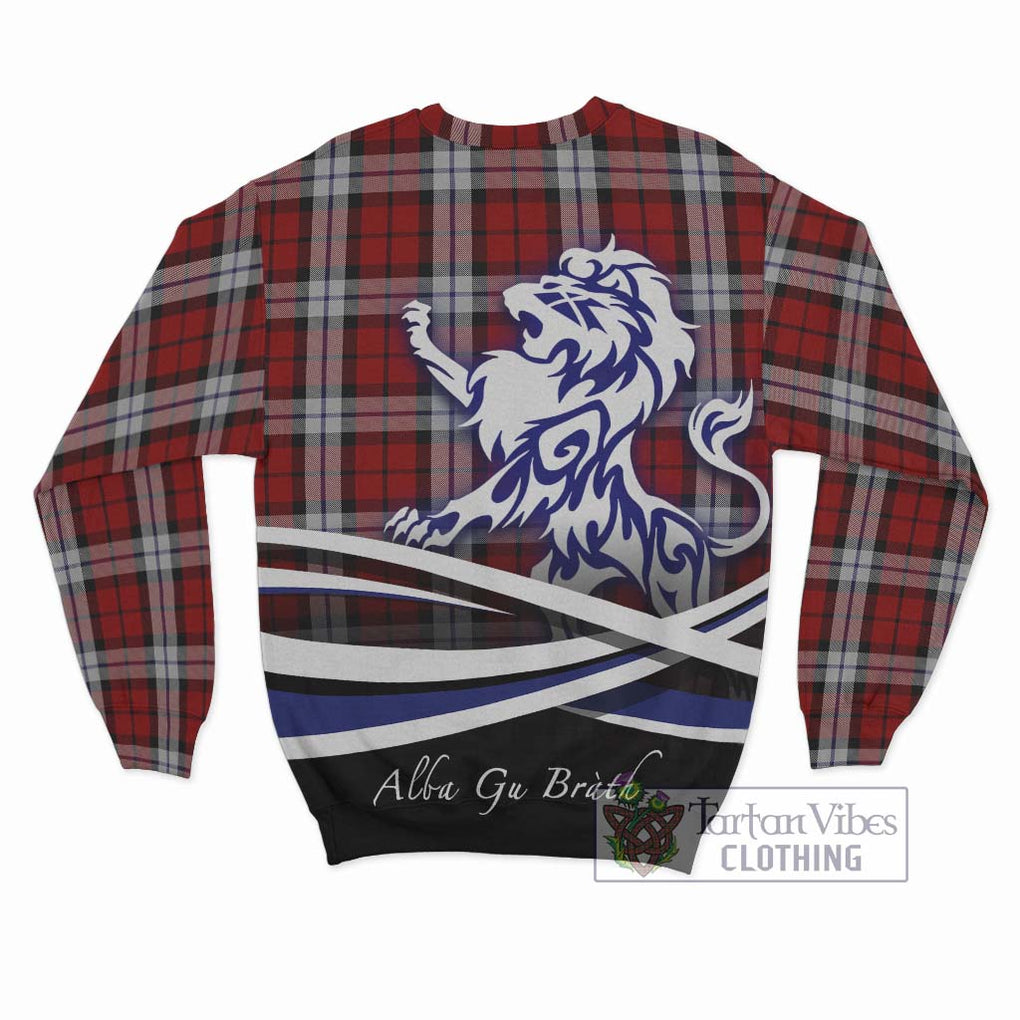 Brodie Dress Tartan Sweatshirt with Alba Gu Brath Regal Lion Emblem - Tartanvibesclothing Shop