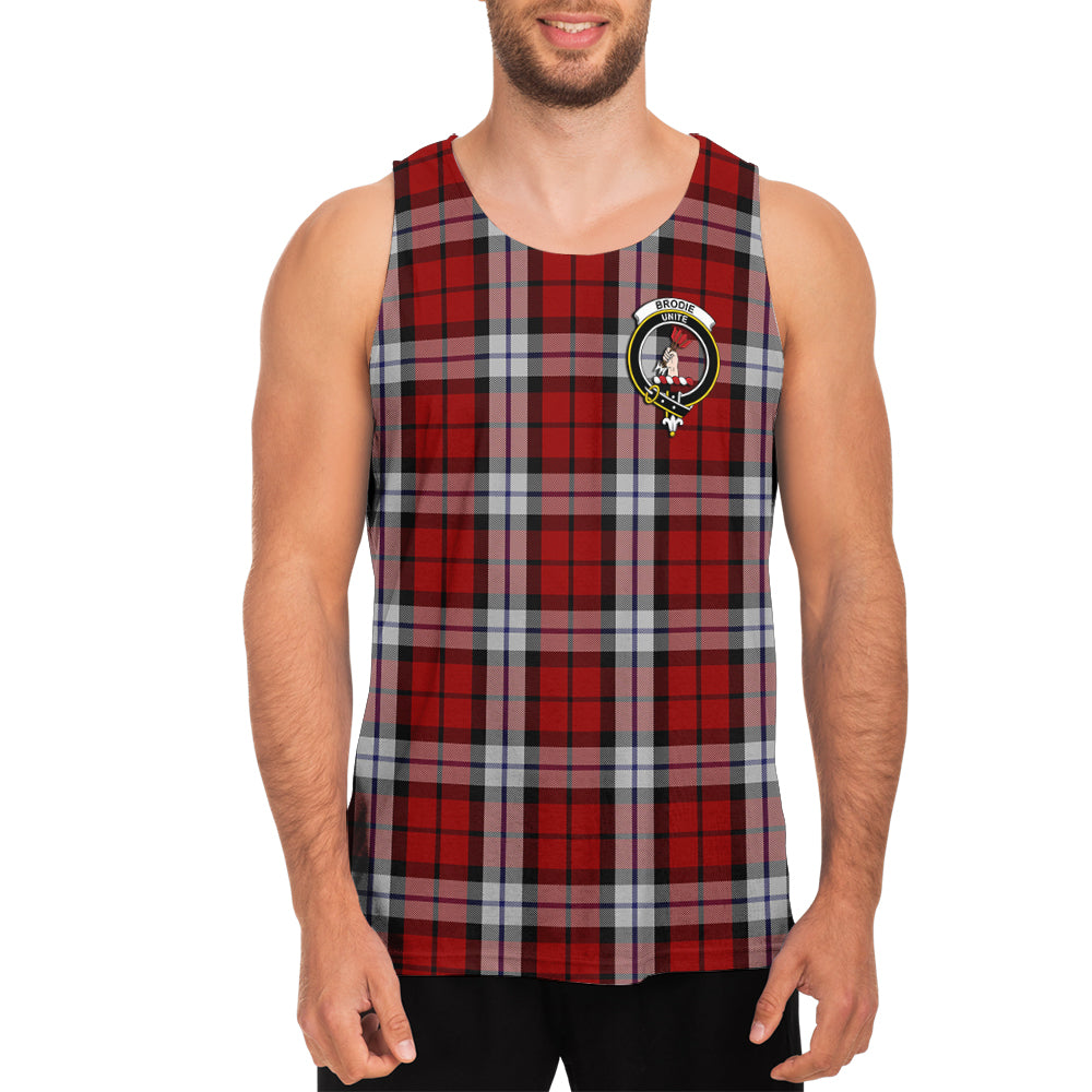 Brodie Dress Tartan Mens Tank Top with Family Crest - Tartanvibesclothing