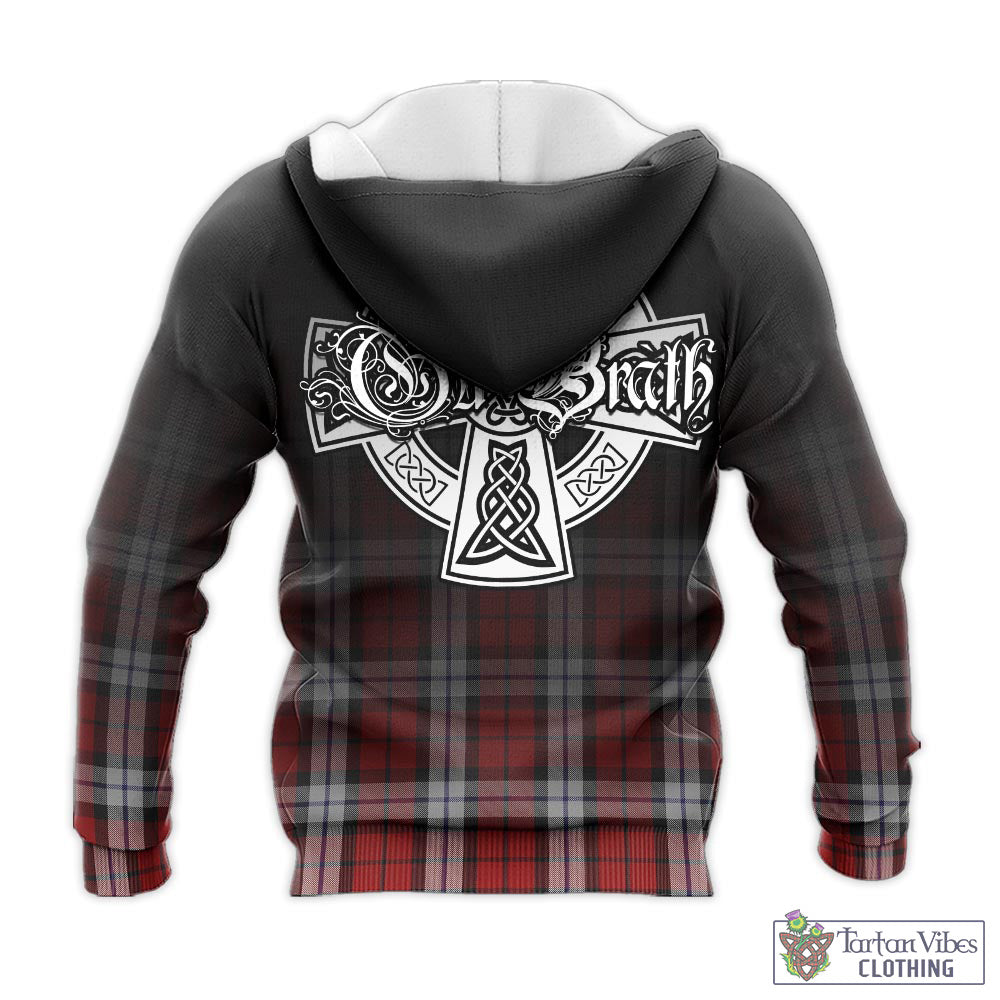 Tartan Vibes Clothing Brodie Dress Tartan Knitted Hoodie Featuring Alba Gu Brath Family Crest Celtic Inspired