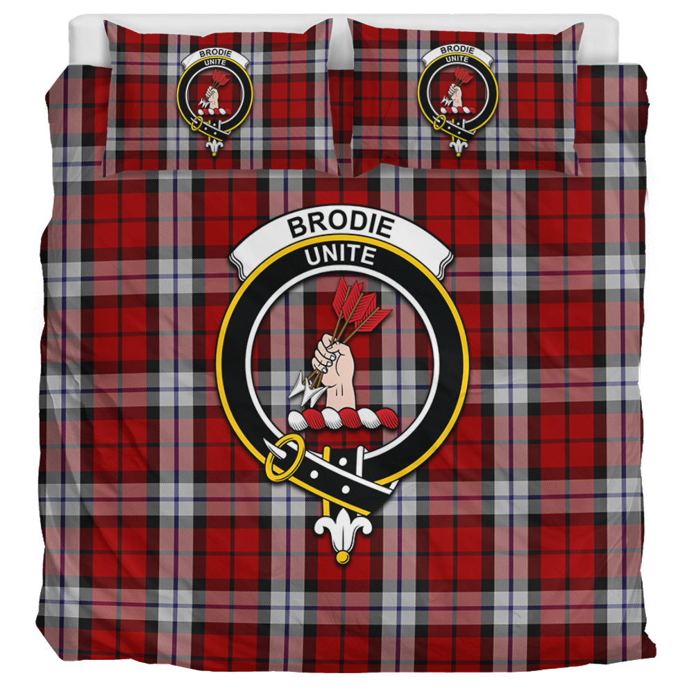 Brodie Dress Tartan Bedding Set with Family Crest UK Bedding Set UK Super King 104*94 inch - Tartan Vibes Clothing