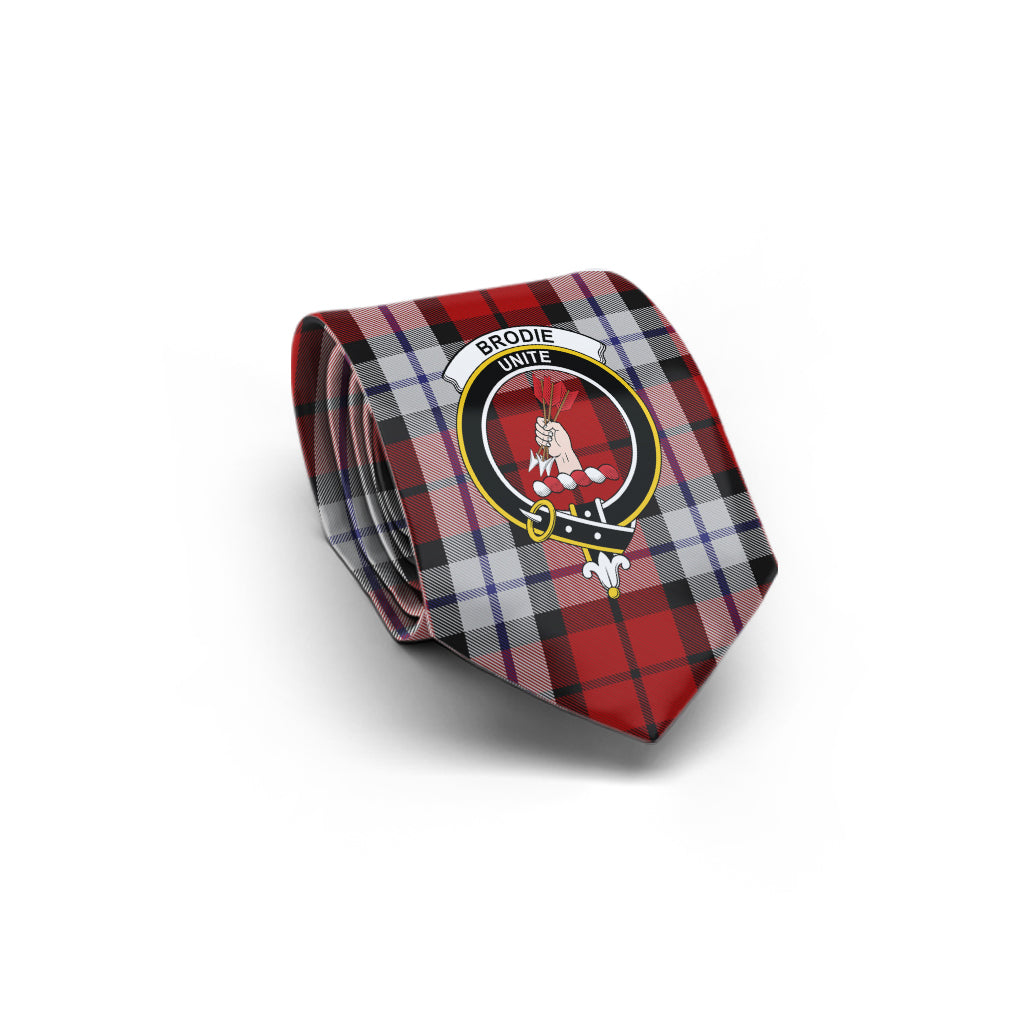 Brodie Dress Tartan Classic Necktie with Family Crest - Tartan Vibes Clothing