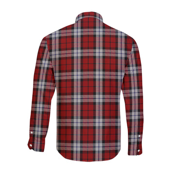 Brodie Dress Tartan Long Sleeve Button Up Shirt with Family Crest