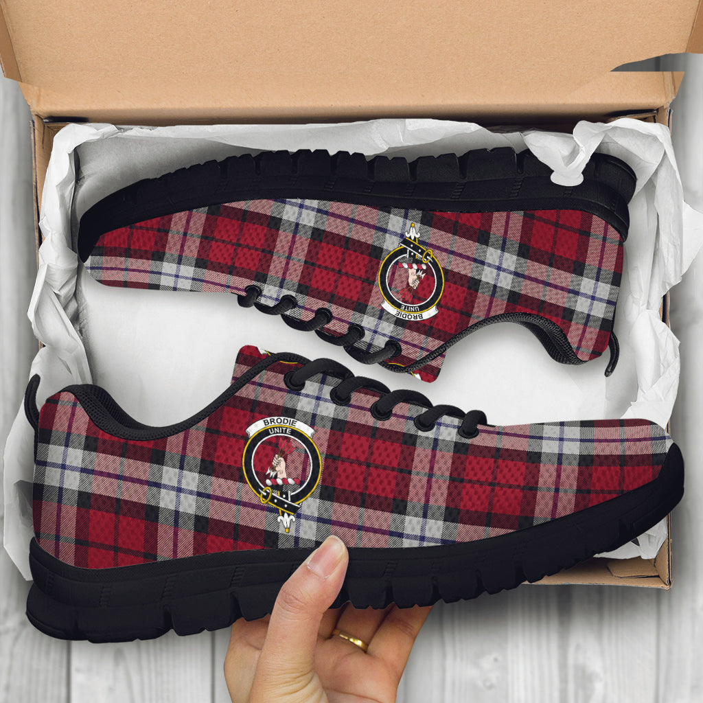 Brodie Dress Tartan Sneakers with Family Crest - Tartan Vibes Clothing