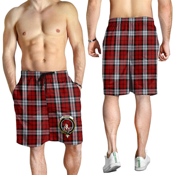 Brodie Dress Tartan Mens Shorts with Family Crest