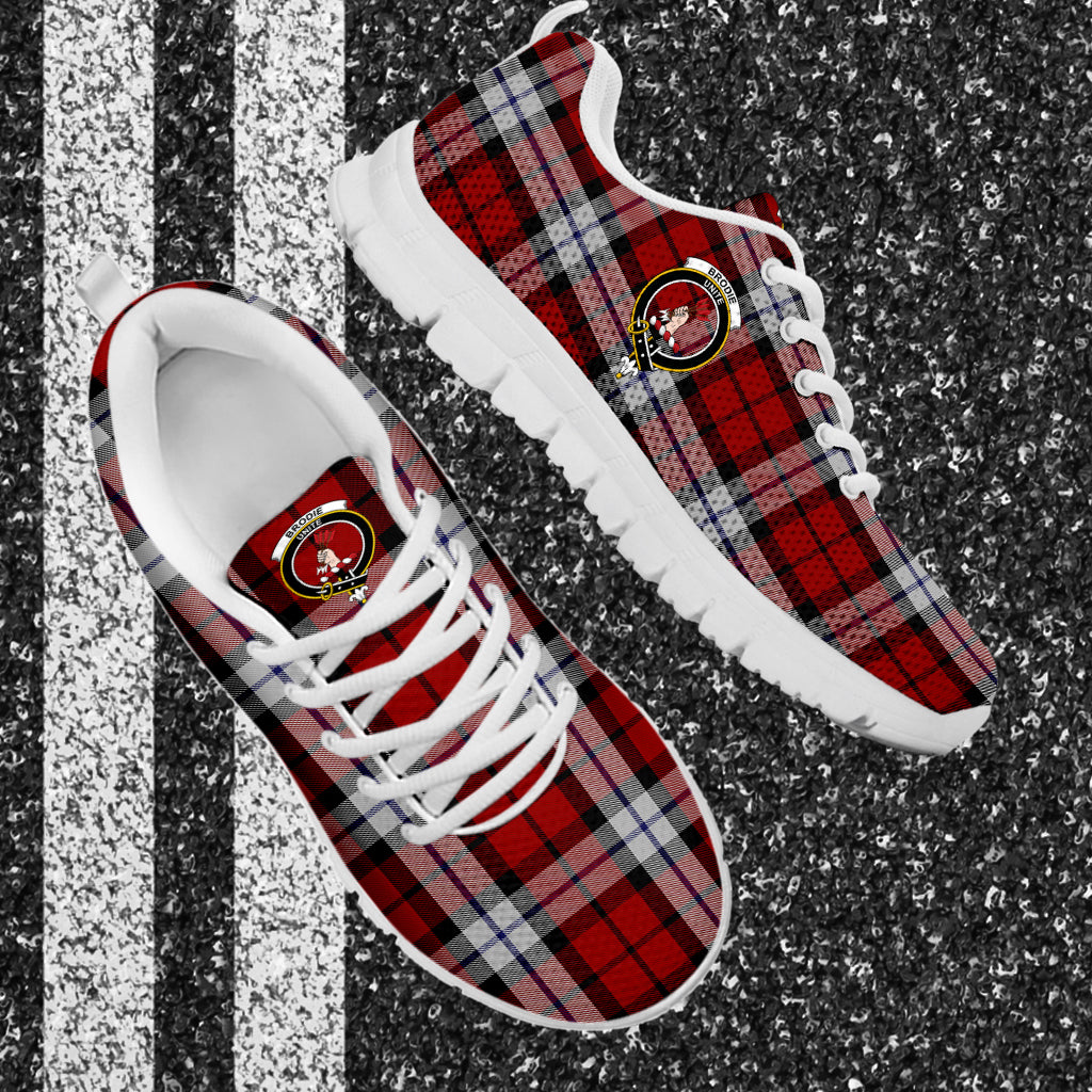 Brodie Dress Tartan Sneakers with Family Crest - Tartan Vibes Clothing