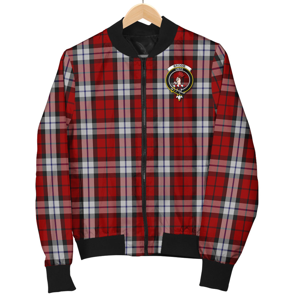 Brodie Dress Tartan Bomber Jacket with Family Crest - Tartanvibesclothing