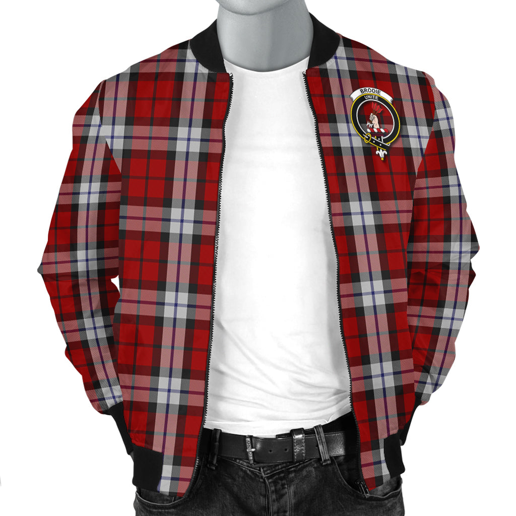 Brodie Dress Tartan Bomber Jacket with Family Crest - Tartanvibesclothing