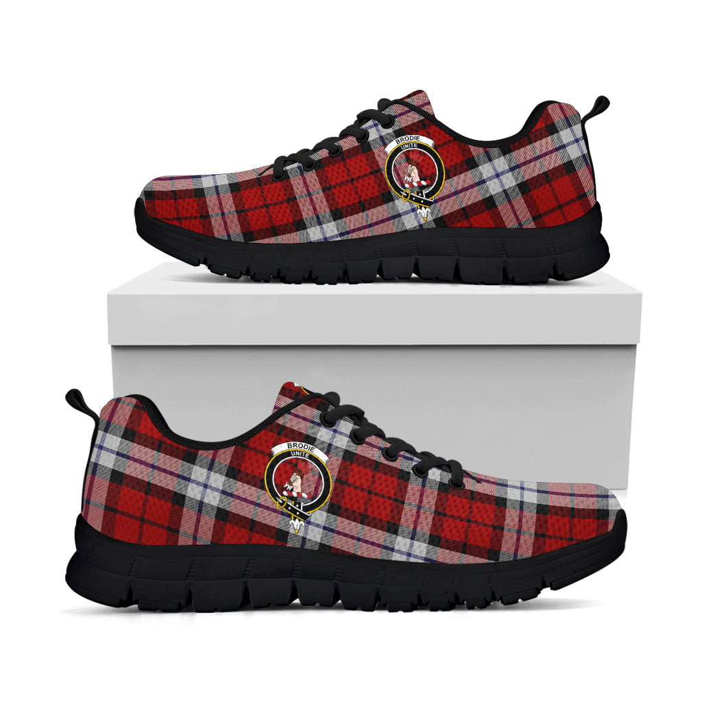 Brodie Dress Tartan Sneakers with Family Crest - Tartan Vibes Clothing