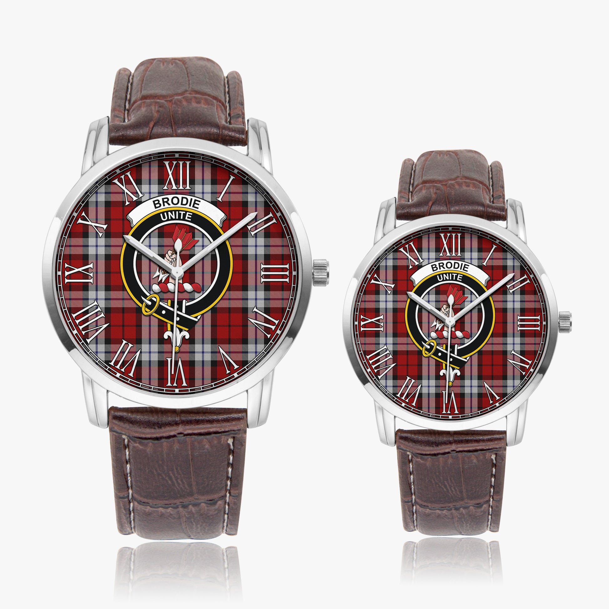 Brodie Dress Tartan Family Crest Leather Strap Quartz Watch - Tartanvibesclothing