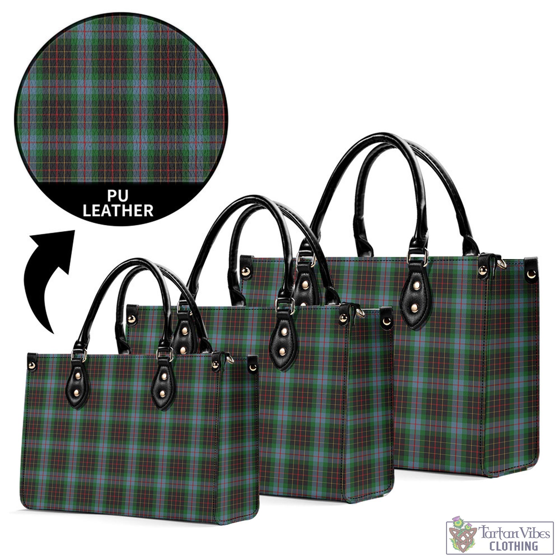 Tartan Vibes Clothing Brodie Hunting Tartan Luxury Leather Handbags