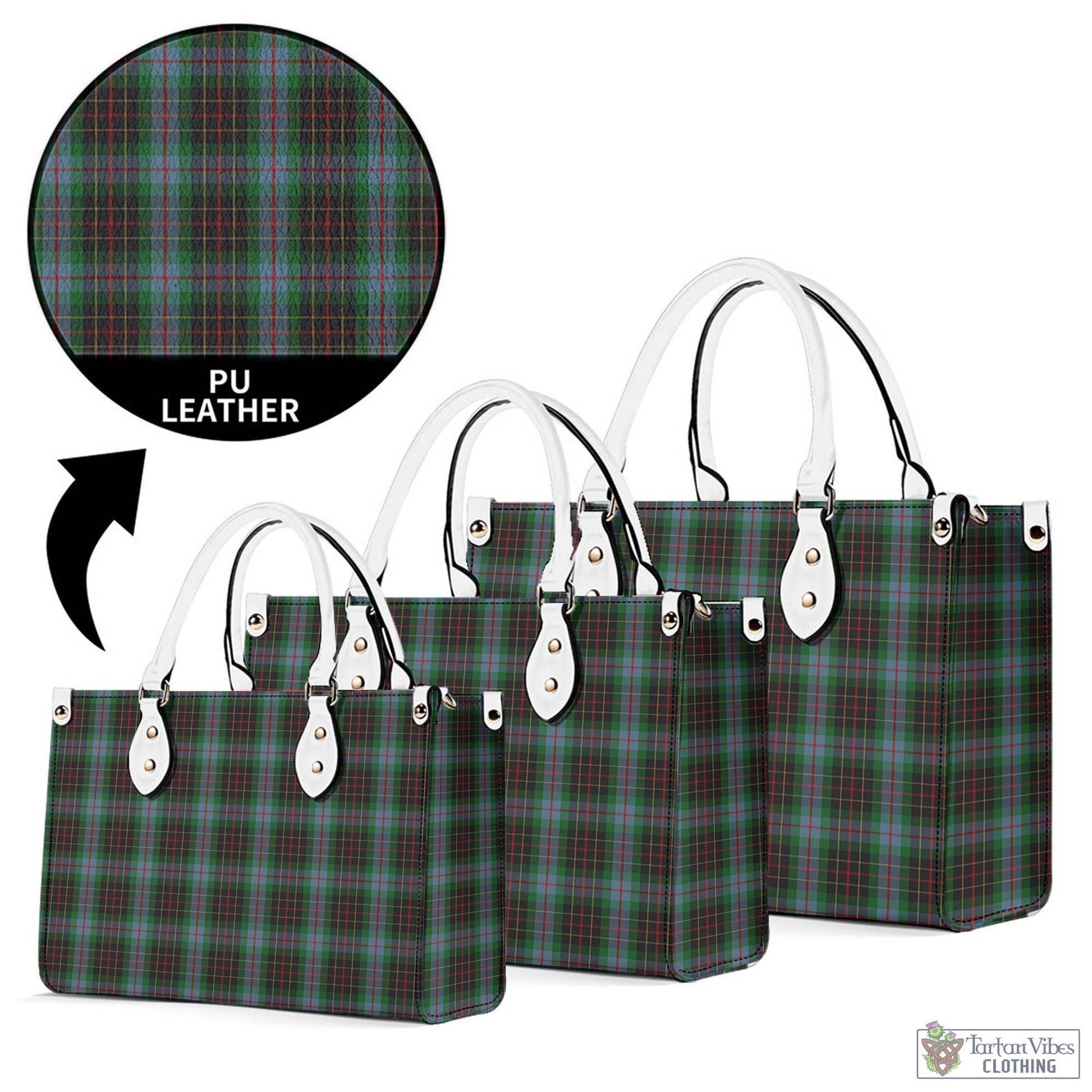 Tartan Vibes Clothing Brodie Hunting Tartan Luxury Leather Handbags