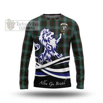 Brodie Hunting Tartan Long Sleeve T-Shirt with Alba Gu Brath Regal Lion Emblem