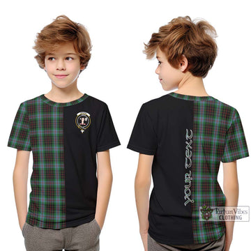 Brodie Hunting Tartan Kid T-Shirt with Family Crest and Half Of Me Style