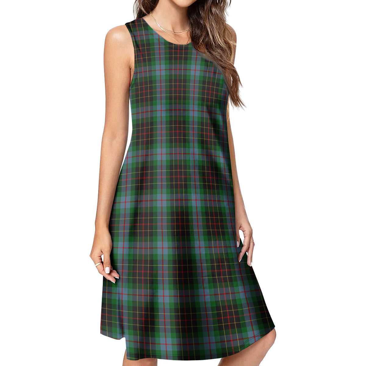 Brodie Hunting Tartan Womens Casual Dresses - Tartanvibesclothing