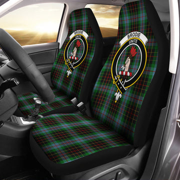 Brodie Hunting Tartan Car Seat Cover with Family Crest