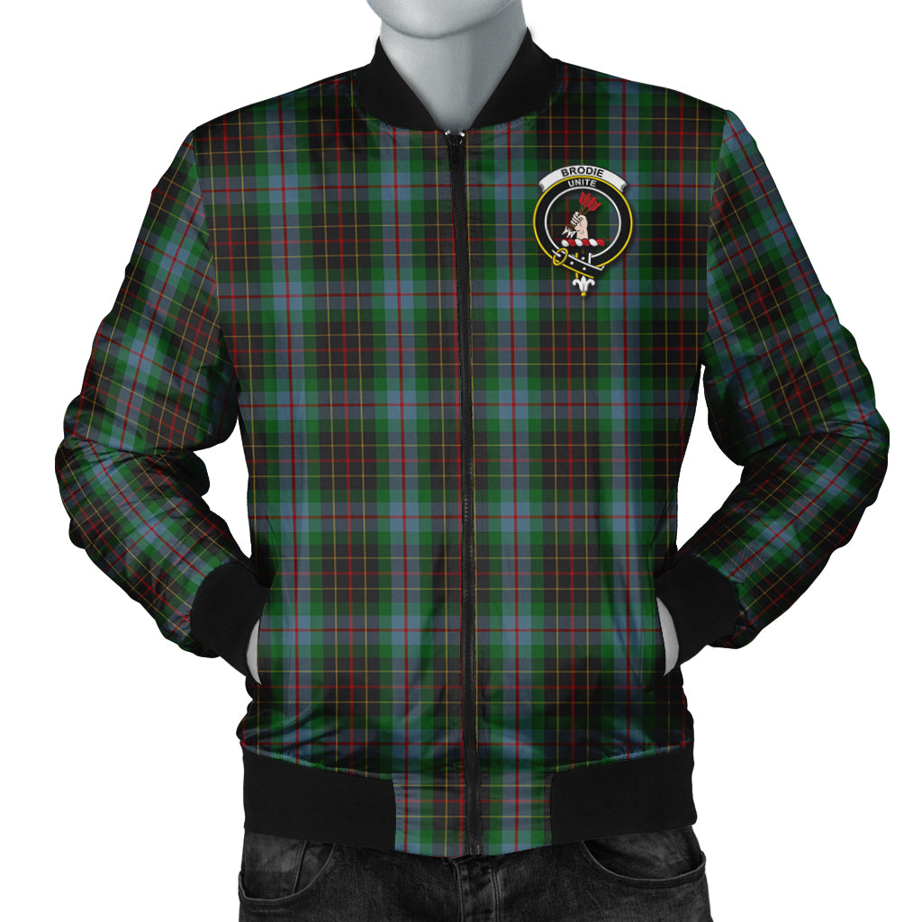 Brodie Hunting Tartan Bomber Jacket with Family Crest Unisex - Tartanvibesclothing