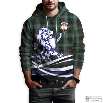 Brodie Hunting Tartan Hoodie with Alba Gu Brath Regal Lion Emblem