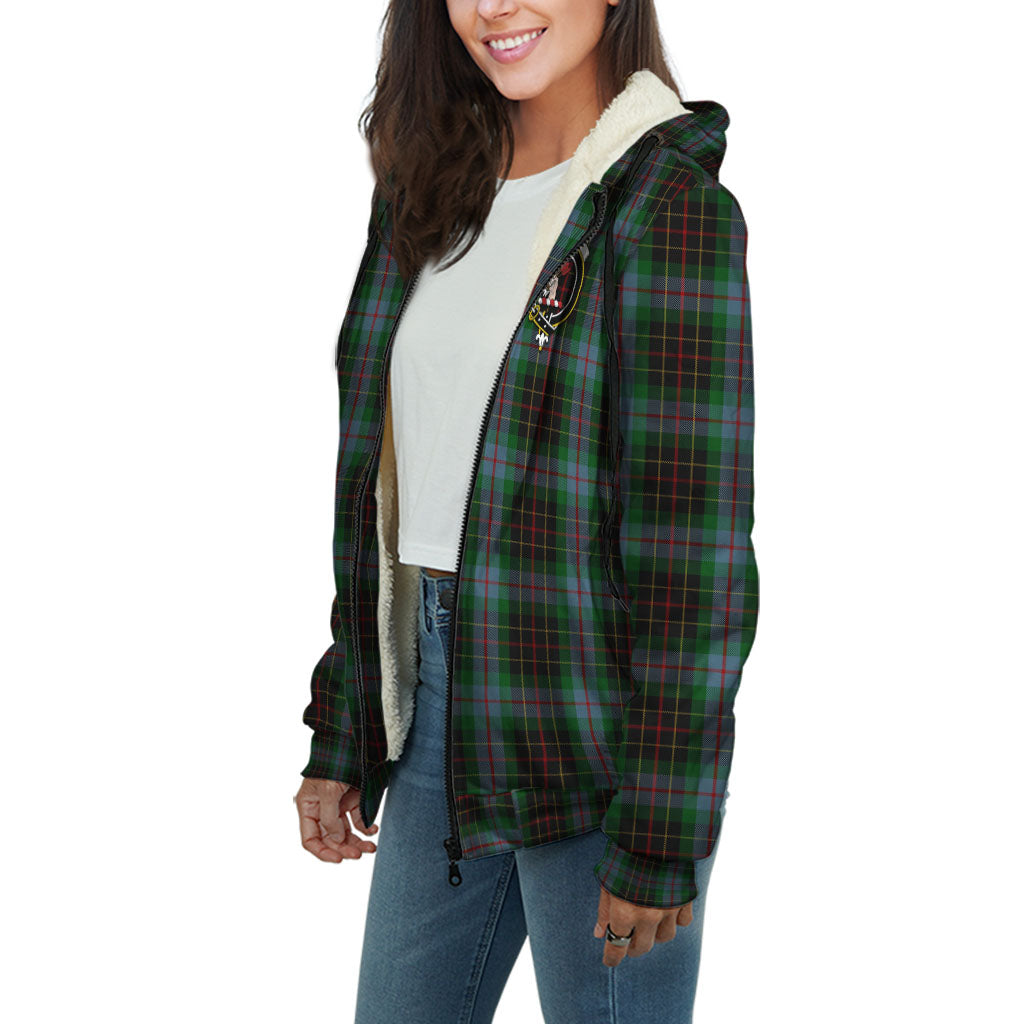 Brodie Hunting Tartan Sherpa Hoodie with Family Crest Unisex - Tartanvibesclothing