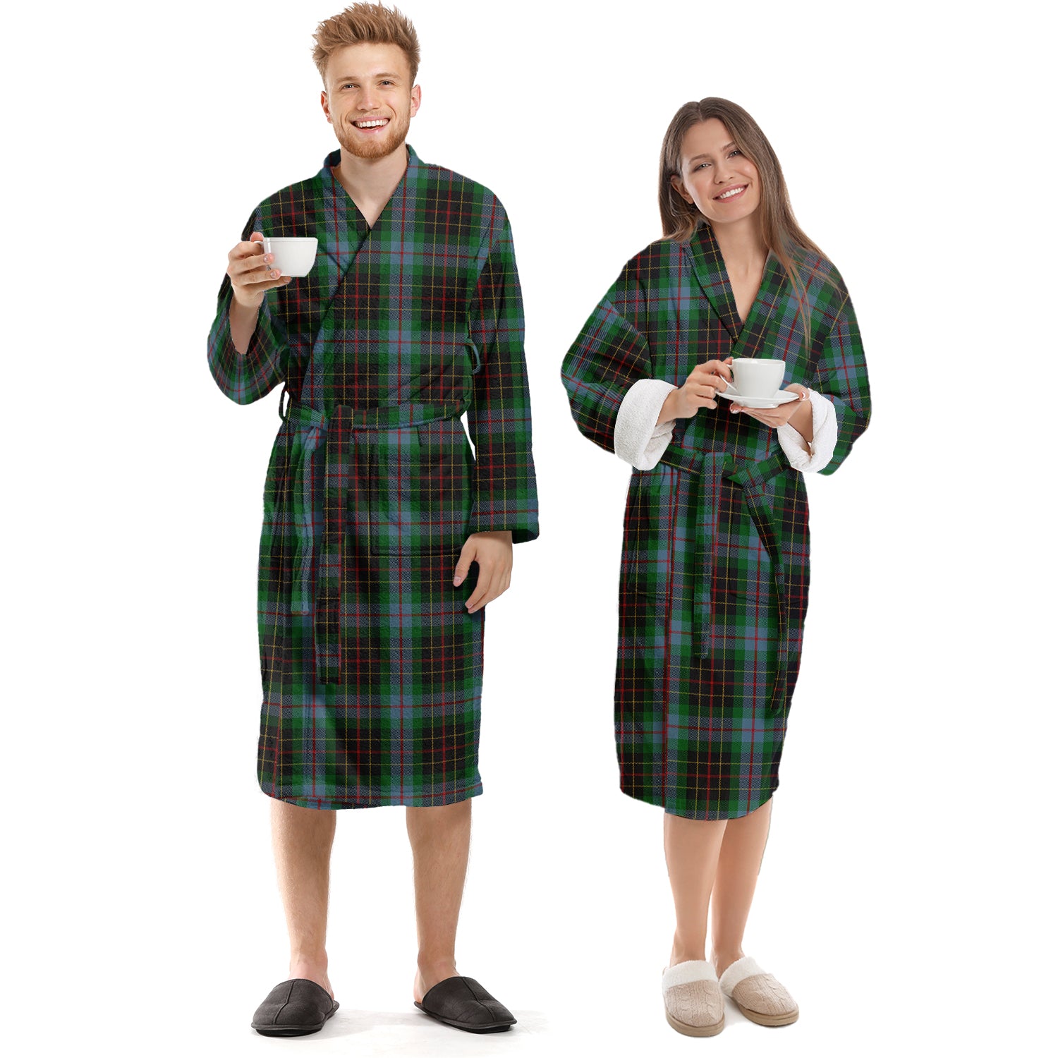 Brodie Hunting Tartan Bathrobe Unisex S - Tartan Vibes Clothing