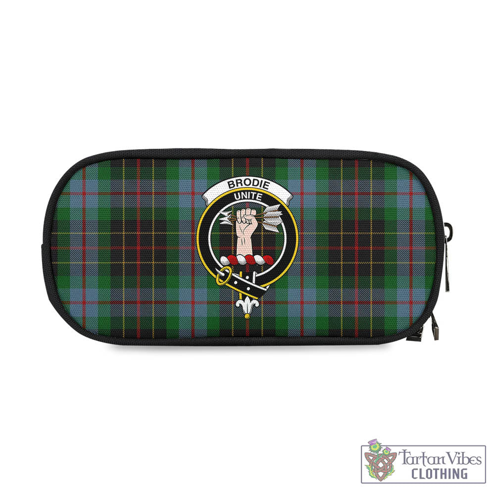 Tartan Vibes Clothing Brodie Hunting Tartan Pen and Pencil Case with Family Crest