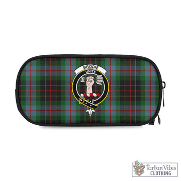 Brodie Hunting Tartan Pen and Pencil Case with Family Crest