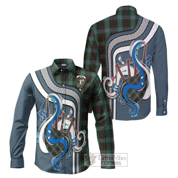 Brodie Hunting Tartan Long Sleeve Button Shirt with Epic Bagpipe Style