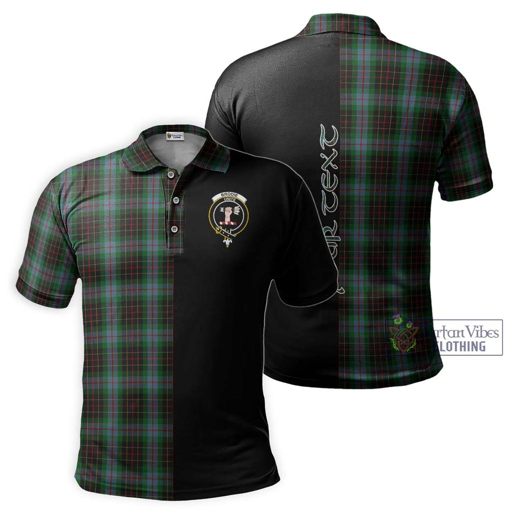 Brodie Hunting Tartan Polo Shirt with Family Crest and Half Of Me Style Kid - Tartanvibesclothing Shop