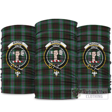 Brodie Hunting Tartan Neck Gaiters, Tartan Bandanas, Tartan Head Band with Family Crest