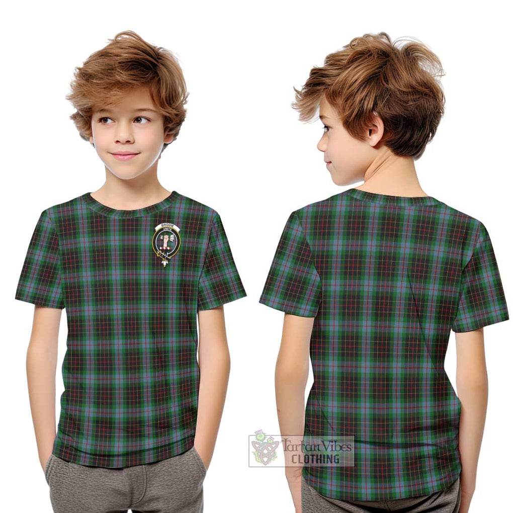 Brodie Hunting Tartan Kid T-Shirt with Family Crest Youth XL Size14 - Tartanvibesclothing Shop