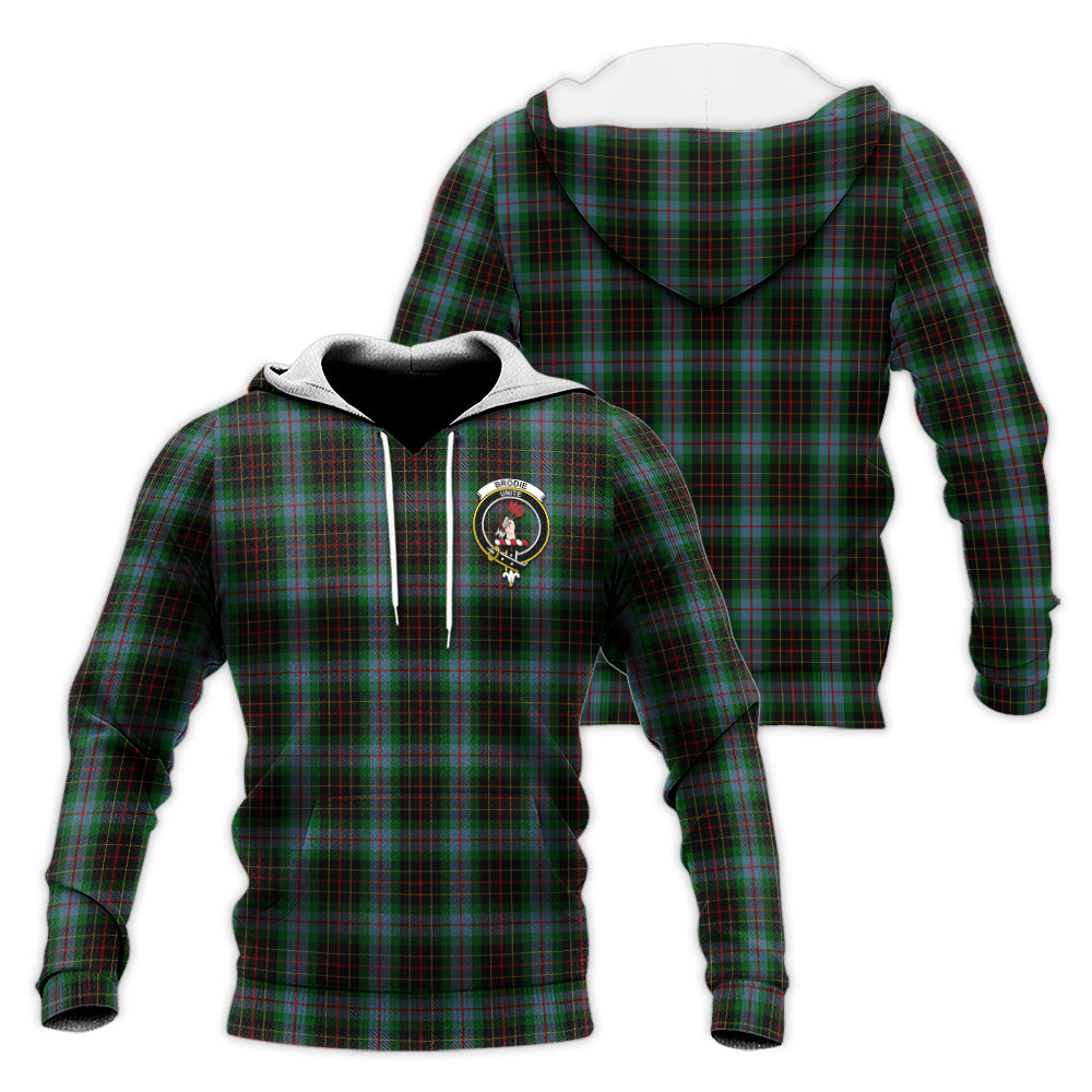 Brodie Hunting Tartan Knitted Hoodie with Family Crest Unisex Knitted Hoodie - Tartanvibesclothing