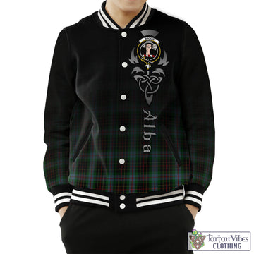 Brodie Hunting Tartan Baseball Jacket Featuring Alba Gu Brath Family Crest Celtic Inspired