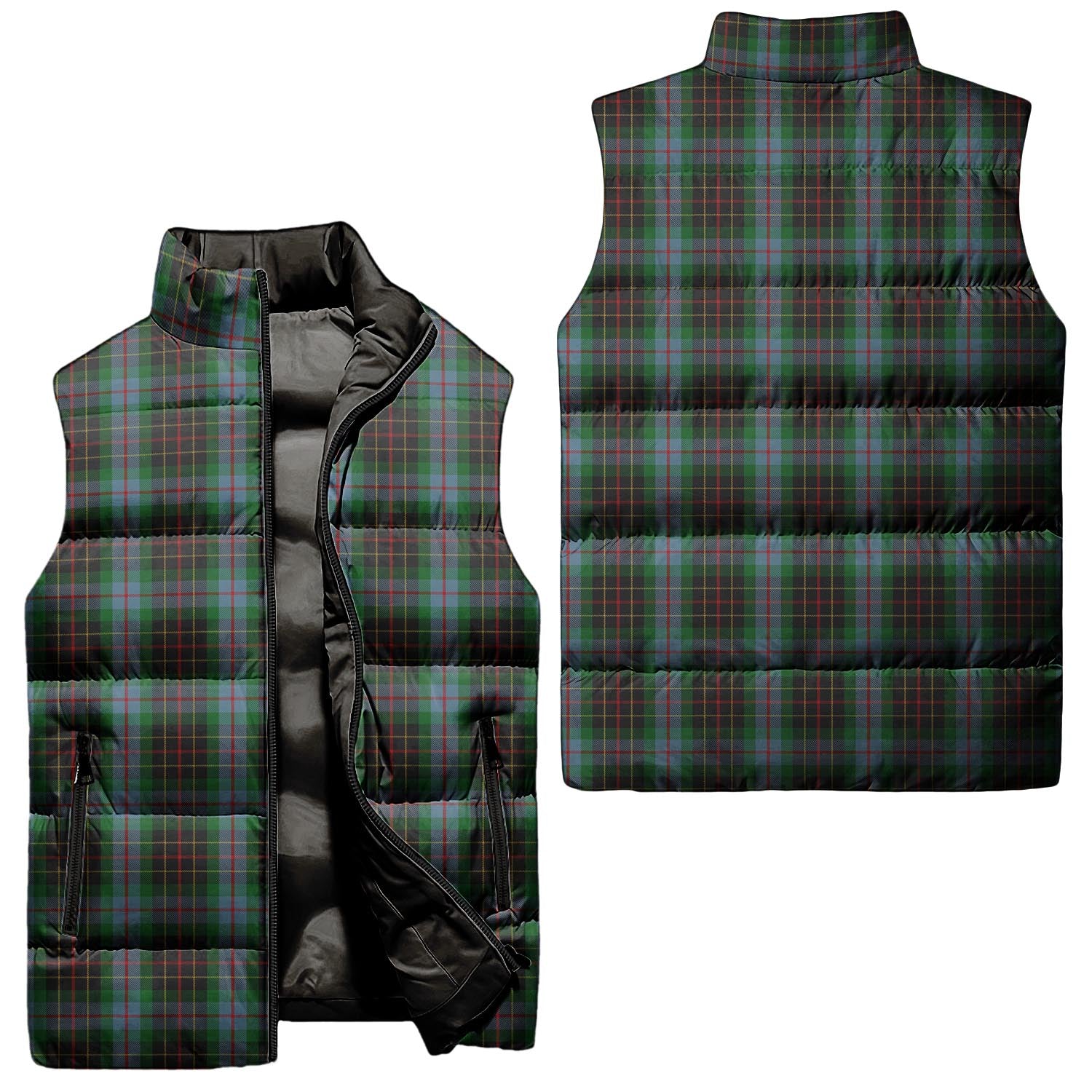 Brodie Hunting Tartan Sleeveless Puffer Jacket Unisex - Tartanvibesclothing