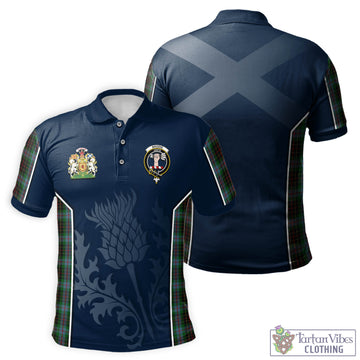 Brodie Hunting Tartan Men's Polo Shirt with Family Crest and Scottish Thistle Vibes Sport Style