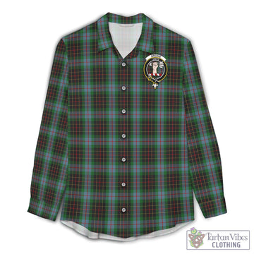 Brodie Hunting Tartan Women's Casual Shirt with Family Crest