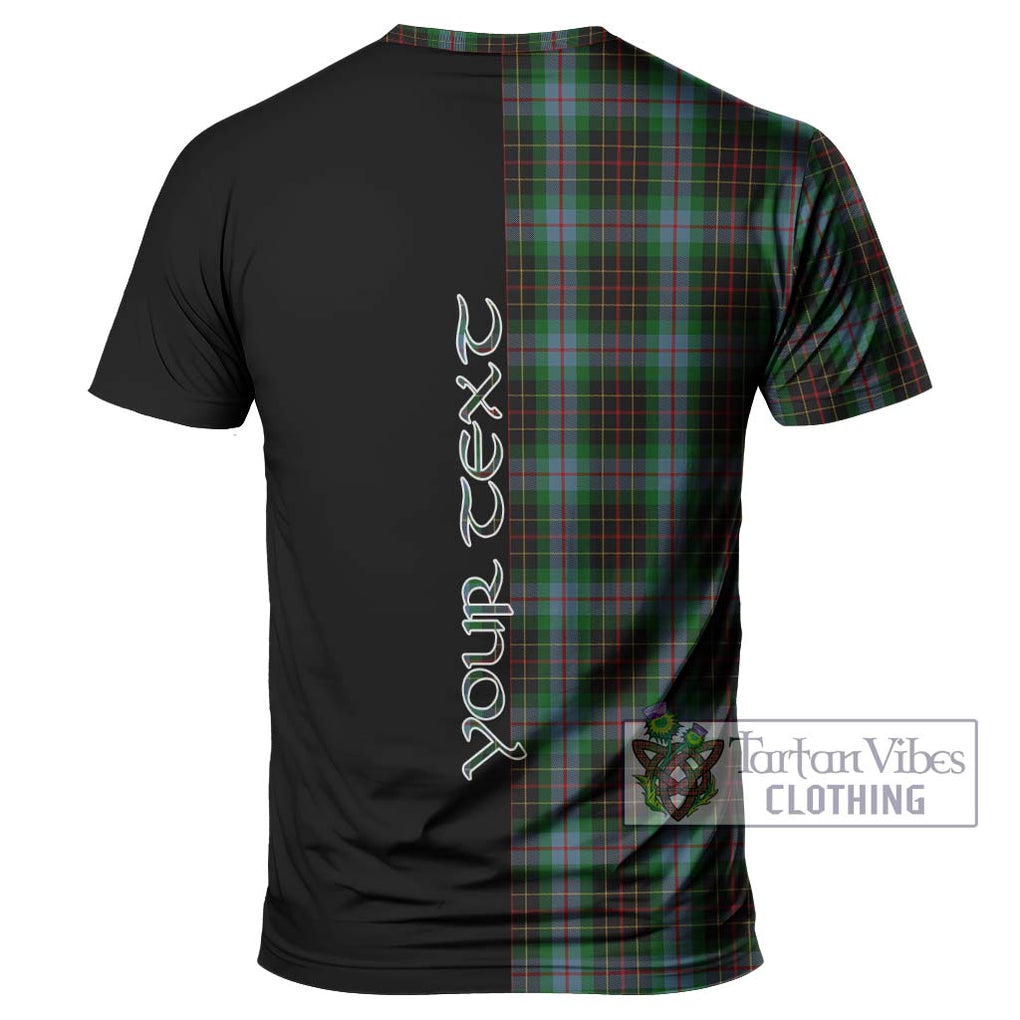 Brodie Hunting Tartan T-Shirt with Family Crest and Half Of Me Style - Tartanvibesclothing Shop