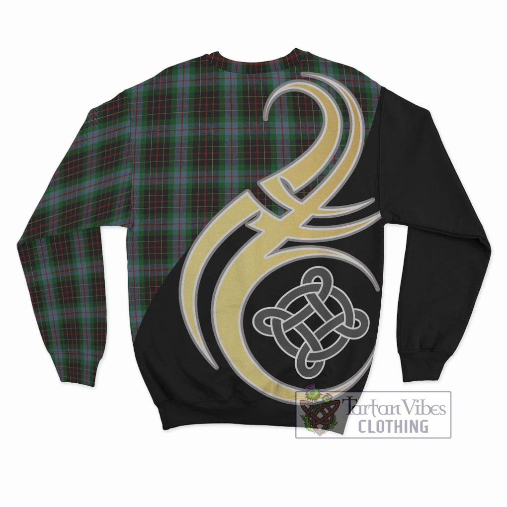 Brodie Hunting Tartan Sweatshirt with Family Crest and Celtic Symbol Style - Tartan Vibes Clothing