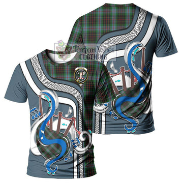 Brodie Hunting Tartan T-Shirt with Epic Bagpipe Style