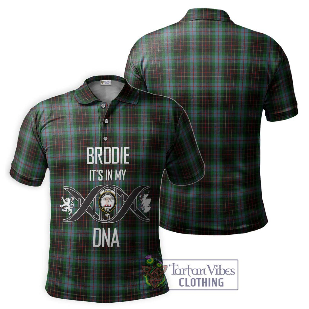 Brodie Hunting Tartan Polo Shirt with Family Crest DNA In Me Style - Tartanvibesclothing Shop