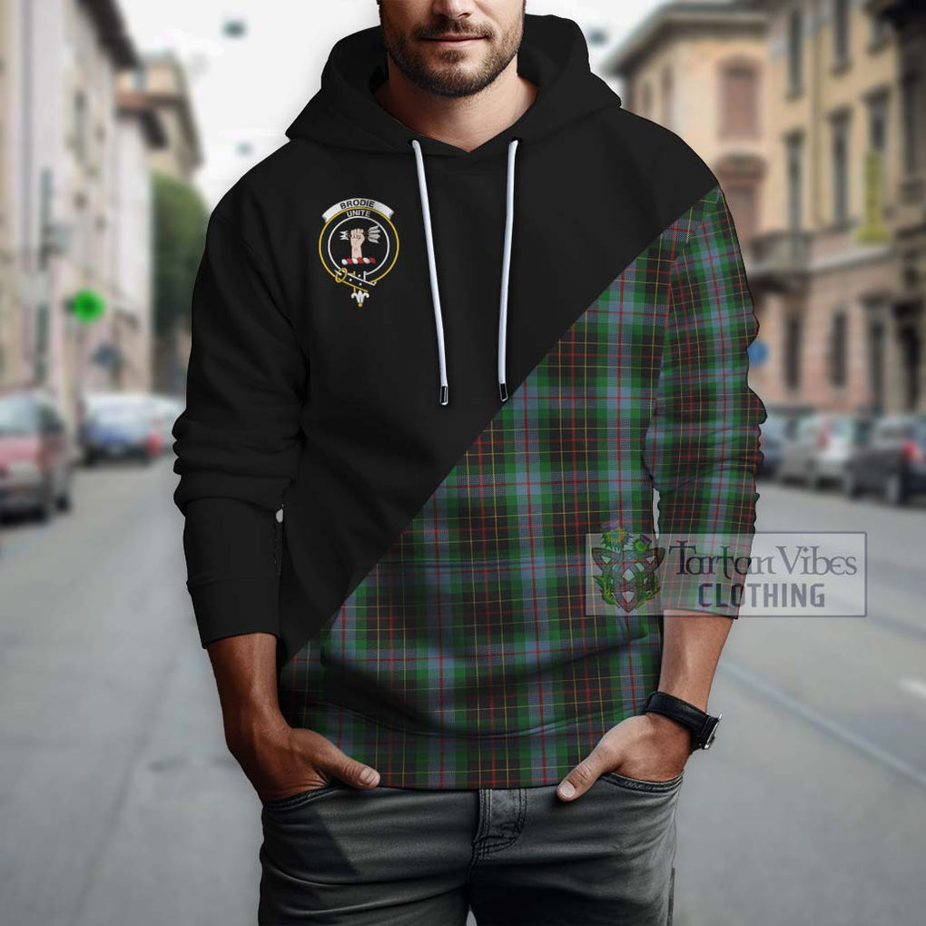 Brodie Hunting Tartan Hoodie with Family Crest and Military Logo Style - Tartanvibesclothing Shop