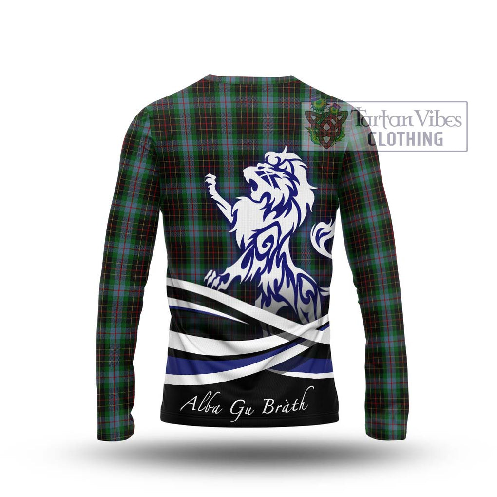 Brodie Hunting Tartan Long Sleeve T-Shirt with Alba Gu Brath Regal Lion Emblem - Tartanvibesclothing Shop