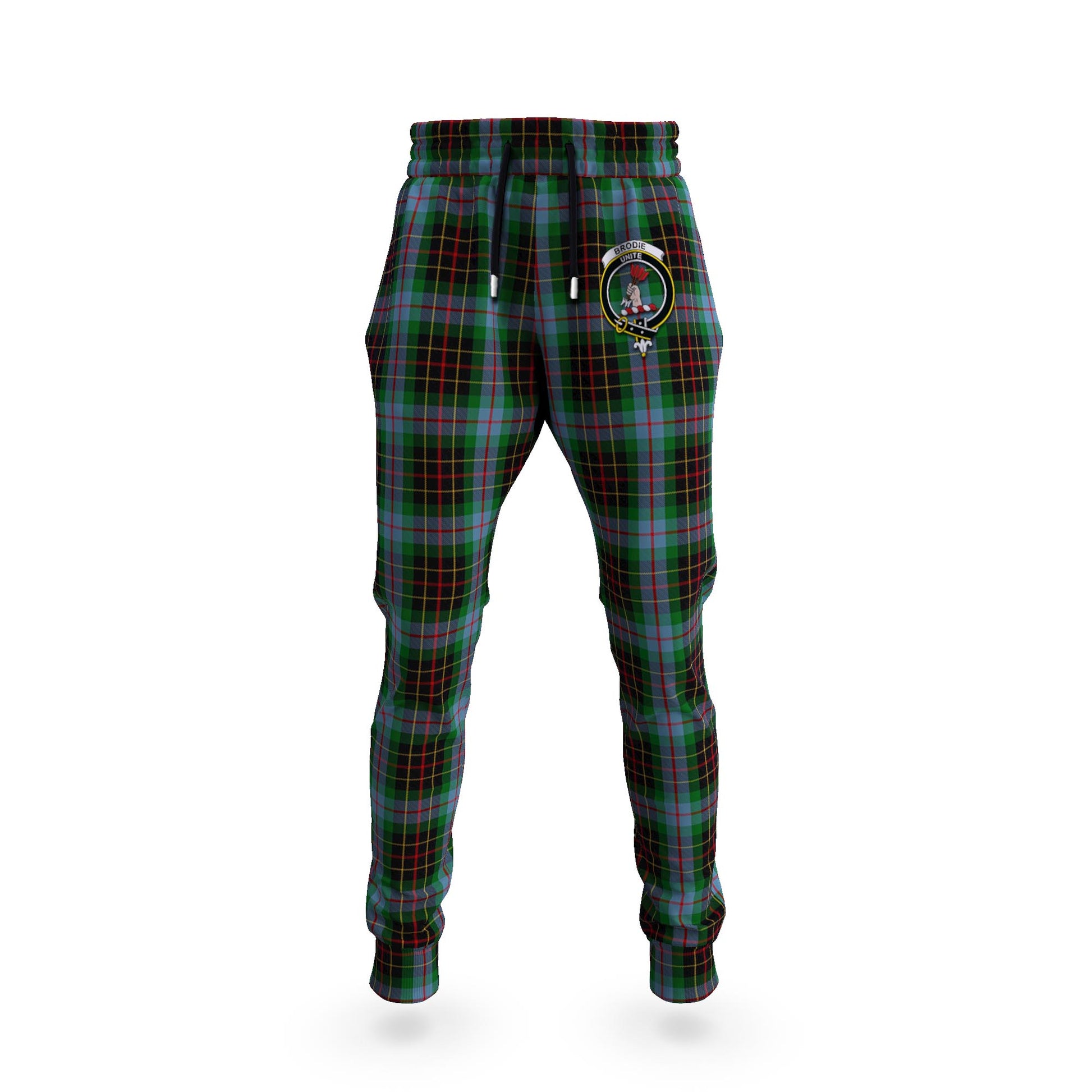 Brodie Hunting Tartan Joggers Pants with Family Crest - Tartanvibesclothing