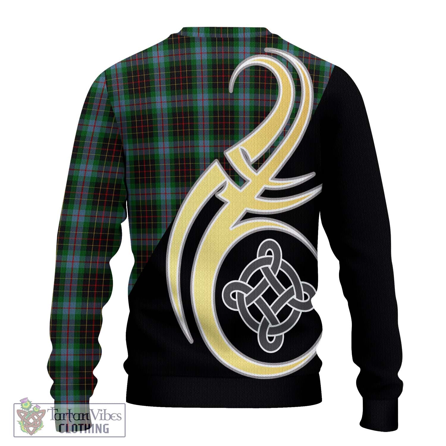 Brodie Hunting Tartan Knitted Sweater with Family Crest and Celtic Symbol Style - Tartan Vibes Clothing