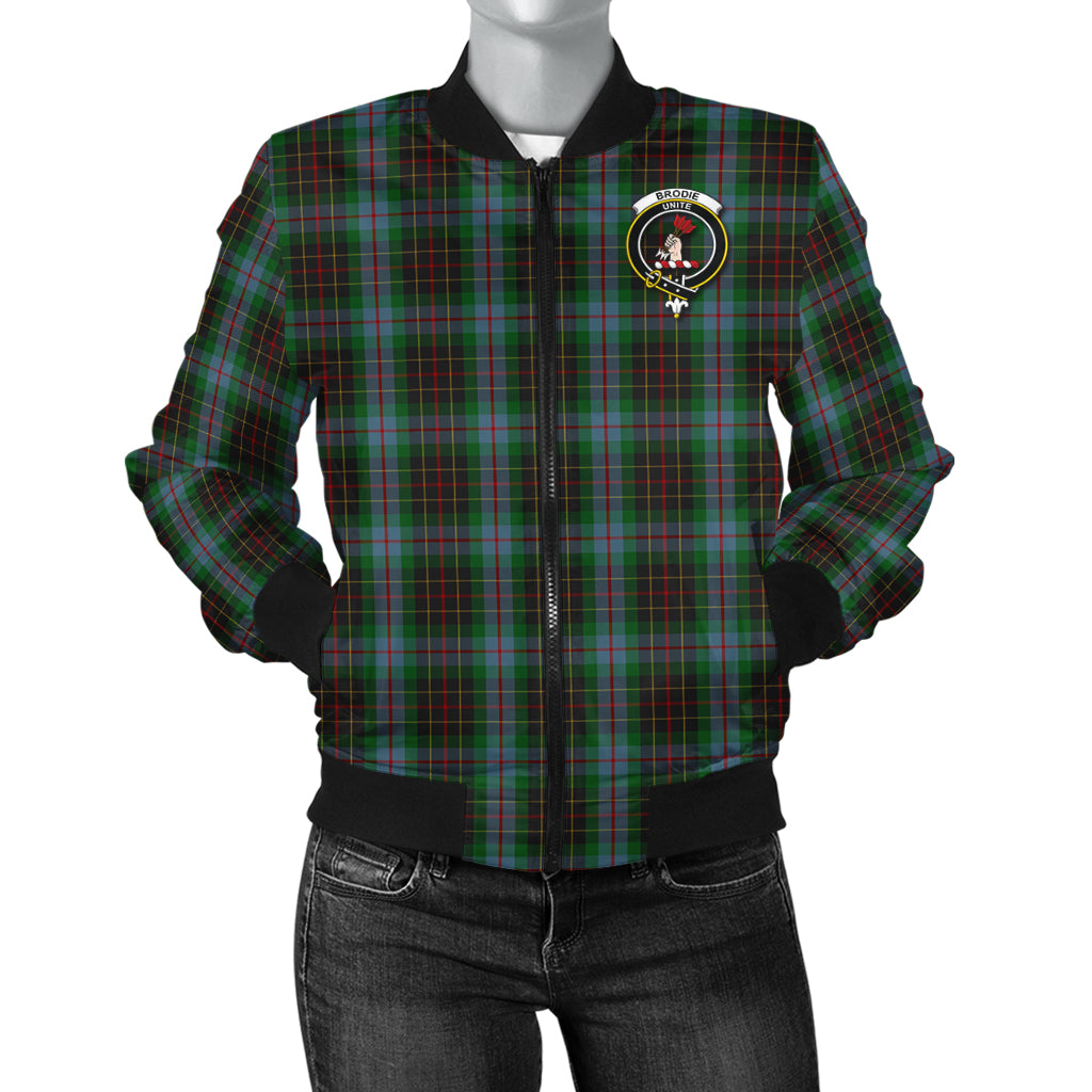 Brodie Hunting Tartan Bomber Jacket with Family Crest - Tartanvibesclothing